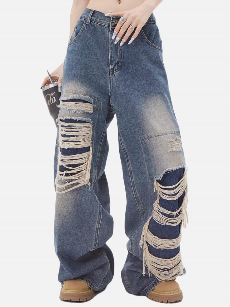 Bleu  Jean Aelfric Eden Distressed Design - FPV-0866214